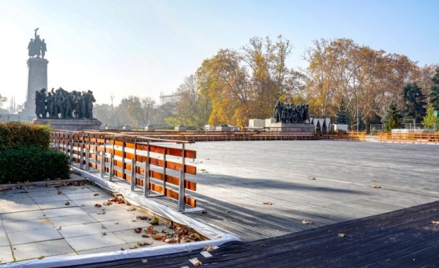 В Княжевската градина в София започва изграждането на огромна ледена