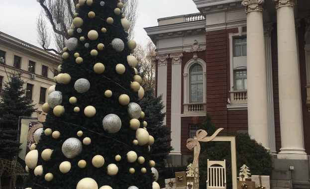 Запалиха светлините на празничната елха в София Тя се намира