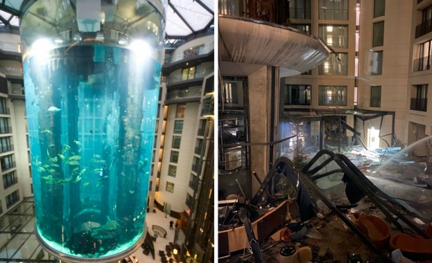 16 метров аквариум с капацитет 1 милион литра вода се е