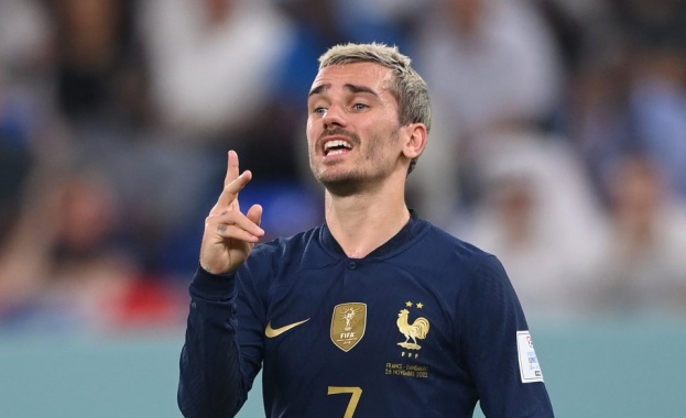 Нападателят на Франция и Атлетико Антоан Гризман тренира с отбора