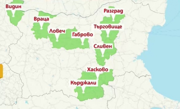 Над 5 от населението на 11 области в България работи