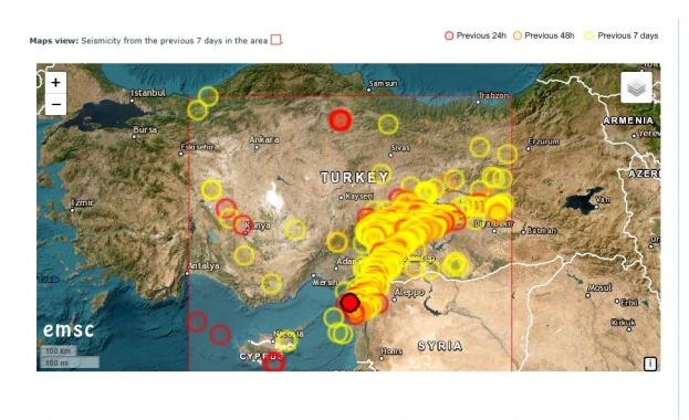 Силно земетресение с магнитуд 5 по скалата на Рихтер удари