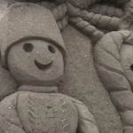 Скулптури на Пижо и Пенда от пясък зарадваха бургазлии