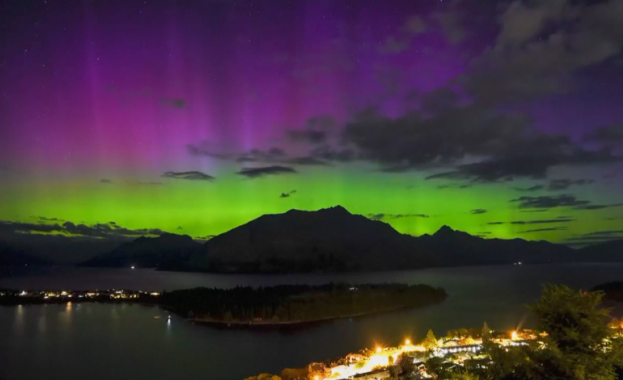 За жителите на Нова Зеландия небето разкри внушителен спектакъл В