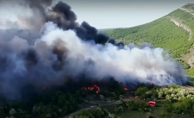 Локализиран е пожарът до старозагорското село Змейово, извършва се наблюдение на място
