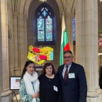 Карта на България, изработена от цветя и житни класове, е изложена в Националната катедрала във Вашингтон