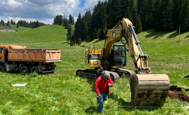 Първата копка за изграждане на 111 метровия Пилон Рожен в Родопите