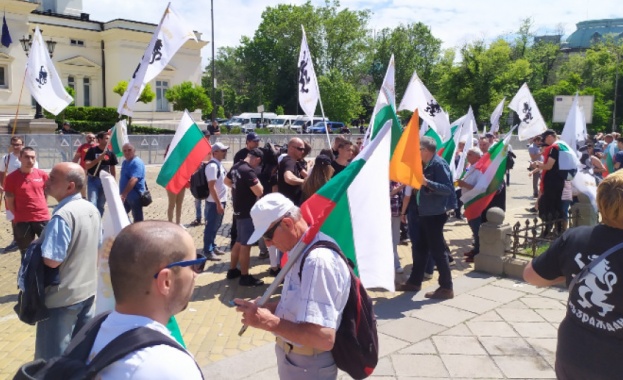 Два протеста срещу правителството се провеждат пред Народното събрание Единият