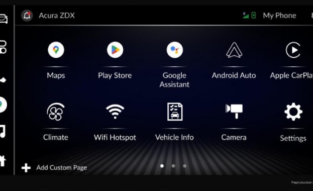 Мултимедията на първата електрическа Acura ще бъде от Google