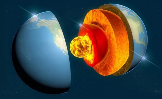Най-вътрешният геоложки слой на Земята е твърда метална топка с