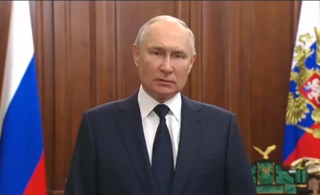 В петминутното си обръщение от Кремъл руският президент Владимир Путин