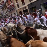 Надбягване с бикове на фестивала "Сан Фермин"