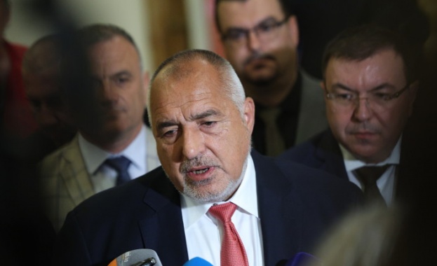Лидерът на ГЕРБ Бойко Борисов коментира пред журналисти протеста на