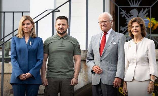 Президентът на Украйна Володимир Зеленски и съпругата му Олена бяха