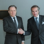 Алексей Лихачов и Рафаел Гроси обсъдиха безопасността на Запорожката АЕЦ