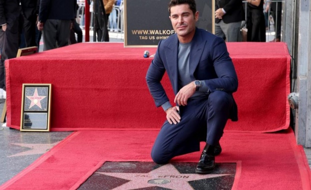 Зак Ефрон вече има своя звезда на Холивудската алея на