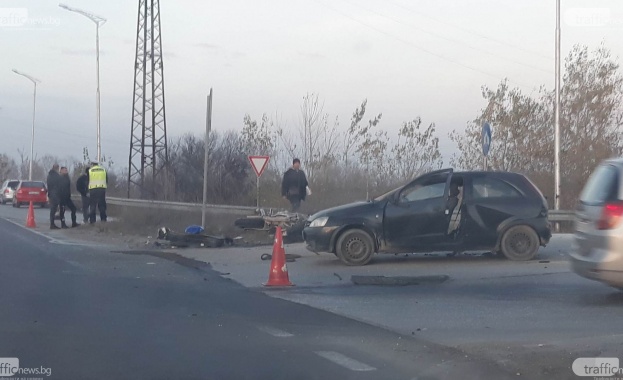 29 годишен моторист загина след катастрофа станала следобед на пловдивския пътен