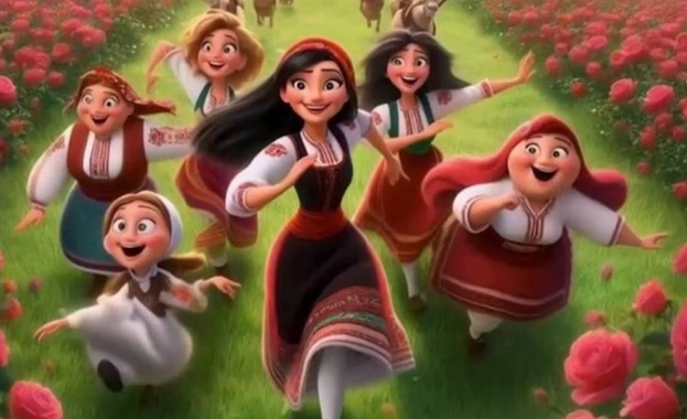Изкуственият интелект премени героини на Walt Disney в български носии