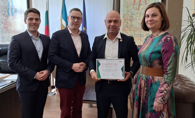 Община Пловдив със зелен сертификат от EVN Топлофикация за принос към качеството на въздуха 