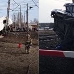 Катастрофа между автобус и влак край Москва, има загинали