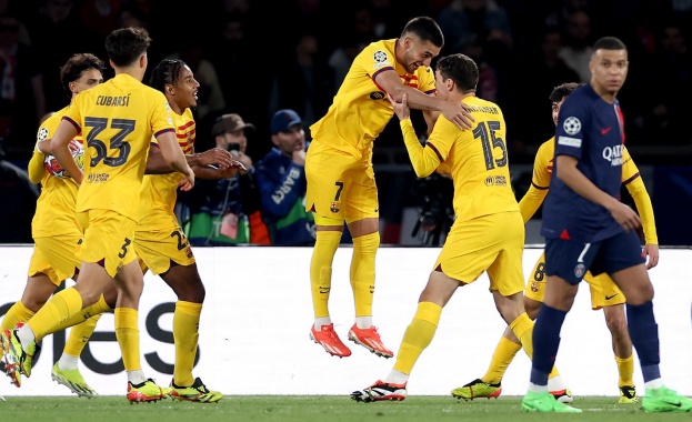 Барселона победи с 3 2 Пари Сен Жермен в първия двубой