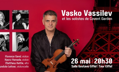 Васко Василев и солисти на Ковънт гардън с концерт на Айфеловата кула в Париж през май