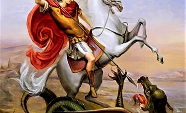 Св вмчк Георги Победоносец Св прав Иов Многострадални
Нечестивият цар Диоклетиан