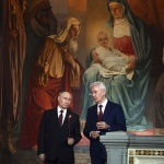 Путин присъстваше на празничната литургия за Възкресение