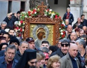 Литийно шествие с чудотворната икона от Бачковския манастир, на втория ден от Великден