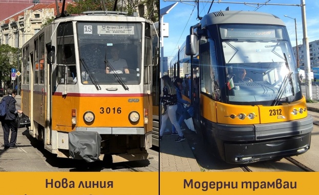 Спаси София: Днес тръгва нова трамвайна линия 15, модерни трамваи обслужват Надежда и Обеля 