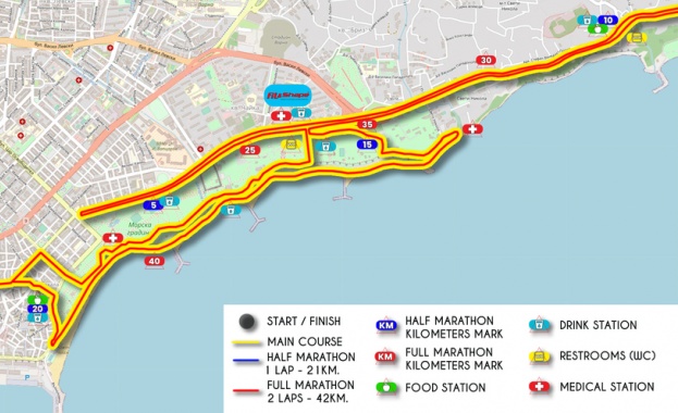 Общо 179 атлети стартираха в класическата дистанция от 42 195 километра