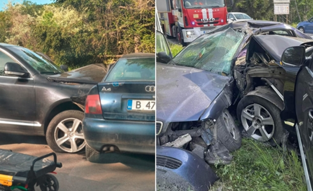 Мъж загина а няколко души бяха ранени при катастрофа с