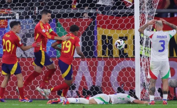 Отборът на Испания се наложи над Италия с резултат 1 0