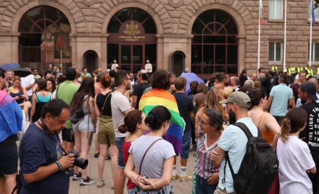 Две демонстрации се проведоха снощи в триъгълника на властта в