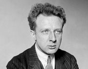 Художникът рисува картини на платното си...