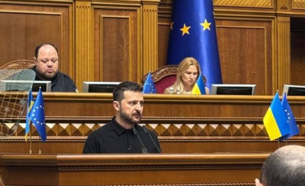 Украинският президент Володимир Зеленски заяви днес че Украйна въвежда санкции