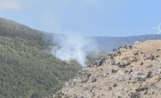 Продължава борбата с пожара над връх Ком Във вчерашния ден три