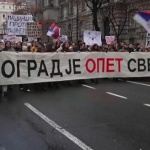 Стотици сръбски студенти протестираха заради трагедията в Нови Сад