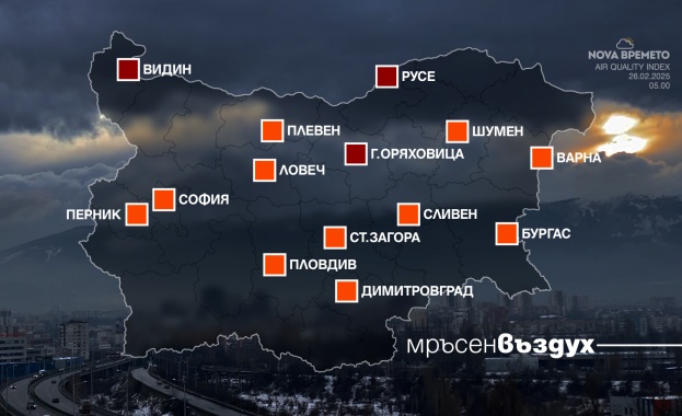 Мръсен въздух в над 10 града у нас