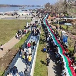 В Русе развяха най-дългият трибагреник в България