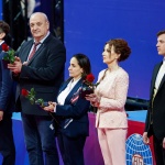 Зам.-министър Стоян Андонов приветства участничките в Световната купа по художествена гимнастика