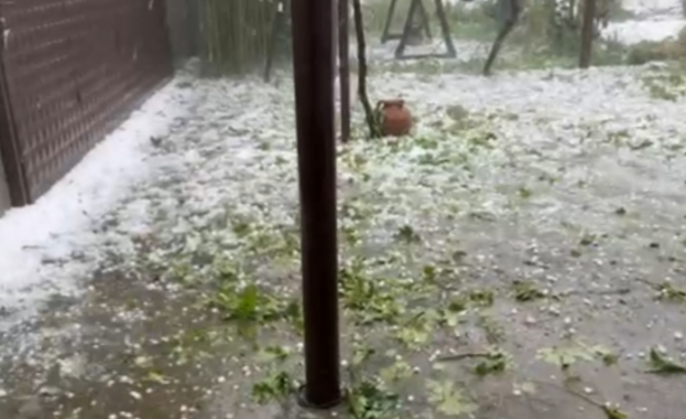 Градушка унищожи реколтата в с Ястребово Старозагорско Ледените топчета