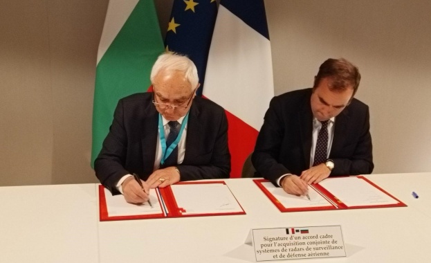Министрите на отбраната на България и Франция подписаха рамково споразумение за съвместно придобиване на нови трикоординатни радари