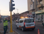 Монтиран е светофарът на път I-1 в Кресна