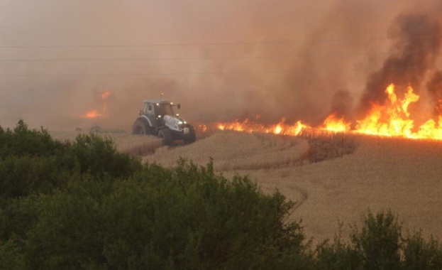 Има евакуирани хора в района на пожара над село Илинденци