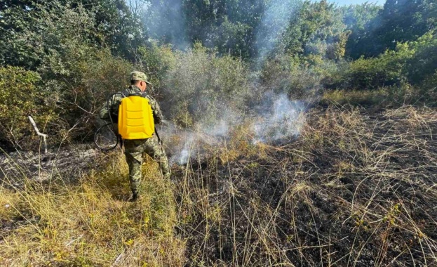 Екипаж от състава на 24 а авиобаза в Крумово с вертолет
