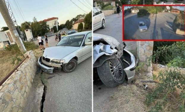 18 годишен шофьор се вряза след дрифт в мост в Костинброд