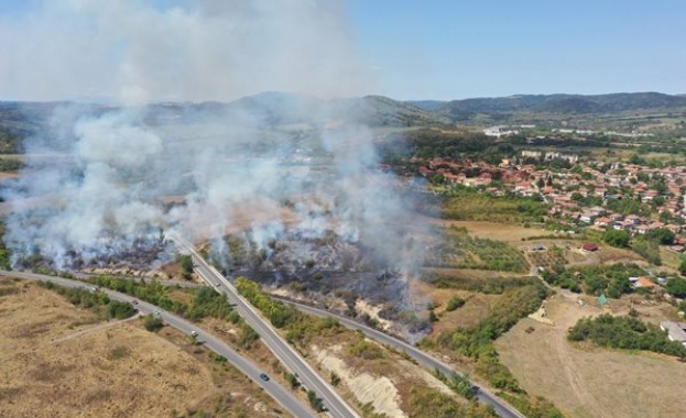 Пожарът който вчера избухна в труднодостъпна борова гора в местността