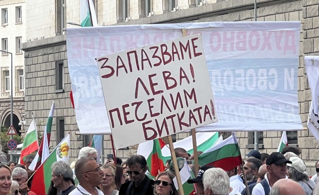 В 16 00 часа протестиращите се събраха в София пред триъгълника