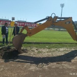 Заместник-министър Димитър Георгиев направи първа копка на ремонт и модернизация на лекоатлетическата писта във Враца